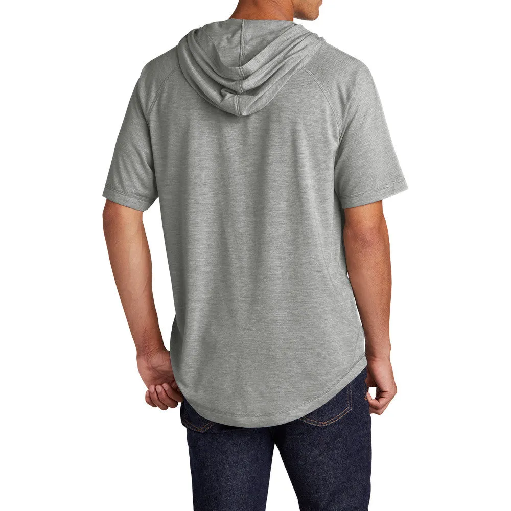 Mens PosiCharge Tri-Blend Moisture Wicking Short Sleeve Comfort Hoodie