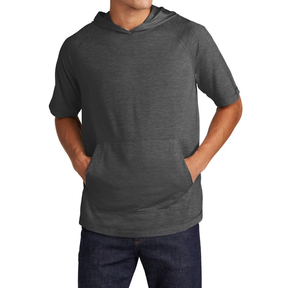 Mens PosiCharge Tri-Blend Moisture Wicking Short Sleeve Comfort Hoodie
