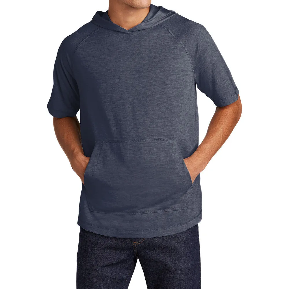 Mens PosiCharge Tri-Blend Moisture Wicking Short Sleeve Comfort Hoodie