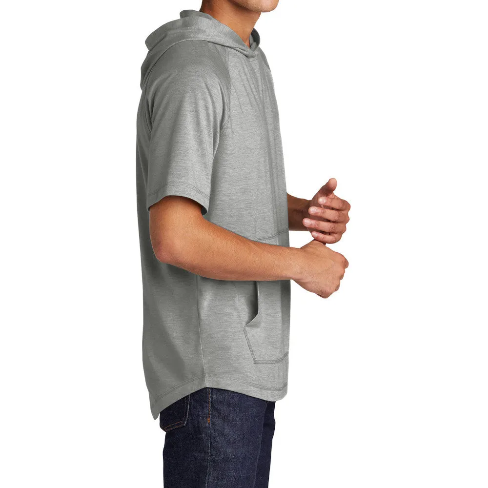 Mens PosiCharge Tri-Blend Moisture Wicking Short Sleeve Comfort Hoodie