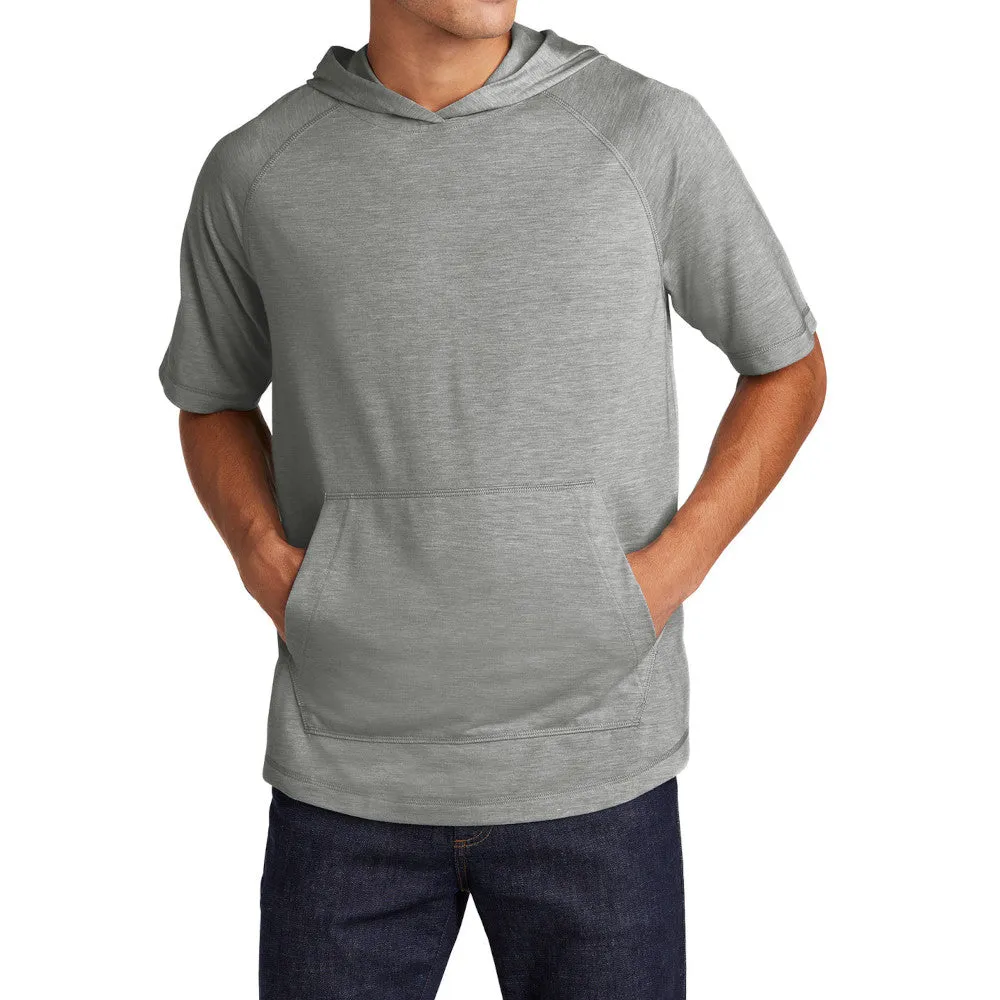 Mens PosiCharge Tri-Blend Moisture Wicking Short Sleeve Comfort Hoodie