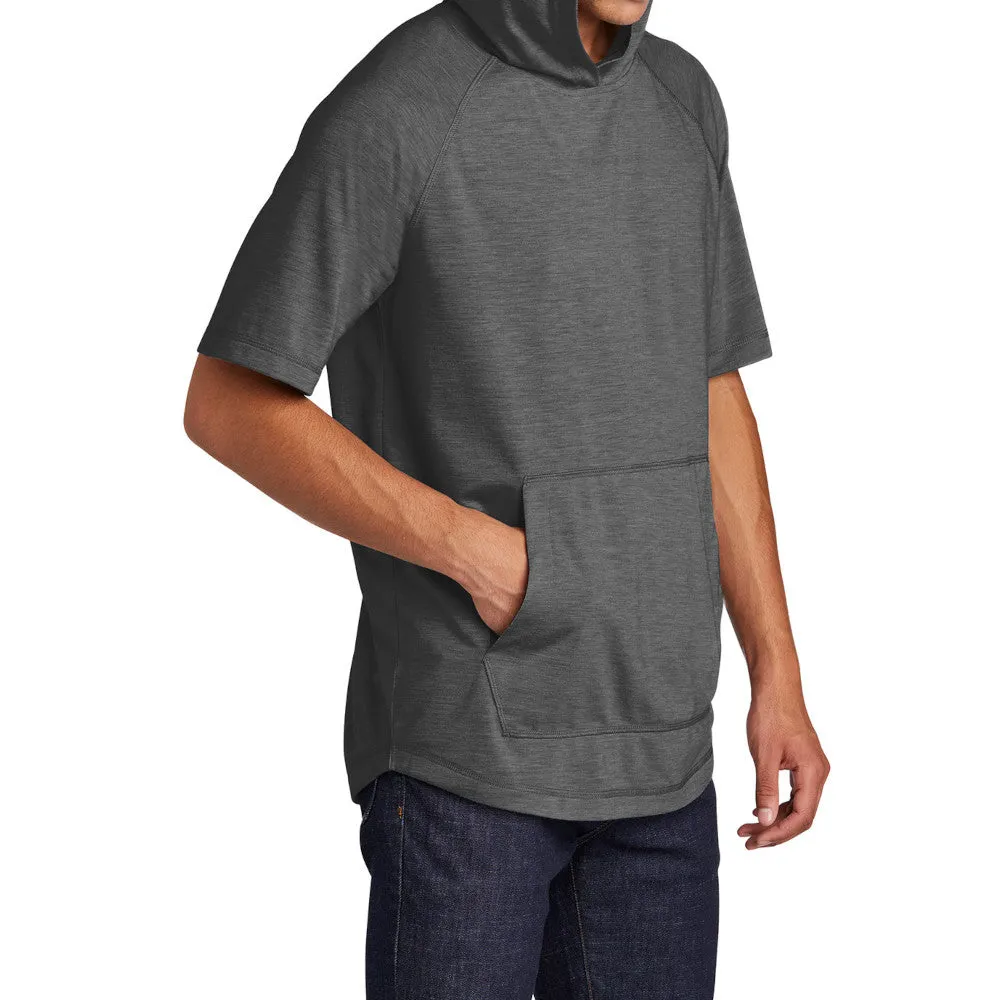 Mens PosiCharge Tri-Blend Moisture Wicking Short Sleeve Comfort Hoodie