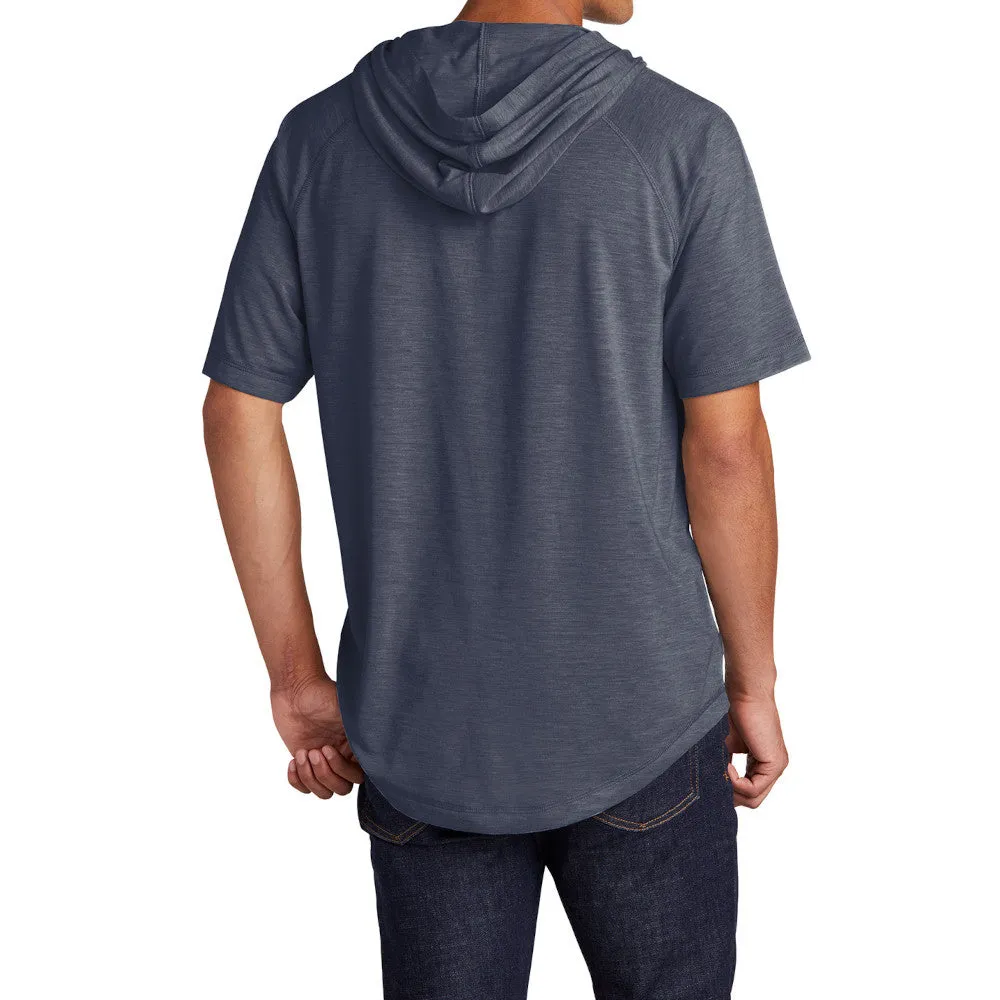 Mens PosiCharge Tri-Blend Moisture Wicking Short Sleeve Comfort Hoodie