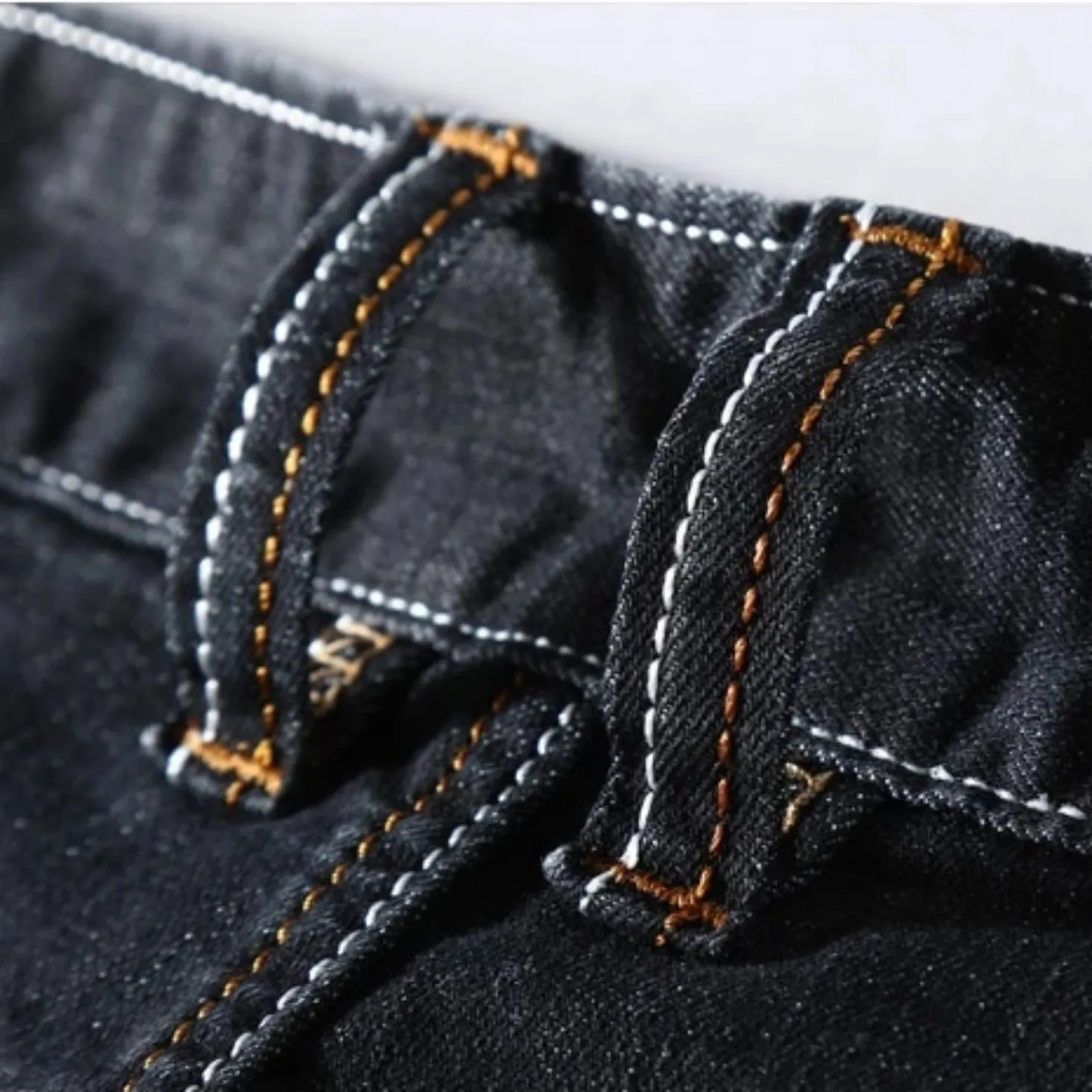 Men's Summer Denim Elastic Shorts