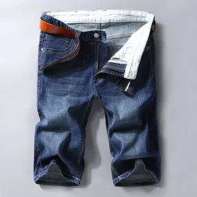 Men's Summer Denim Elastic Shorts