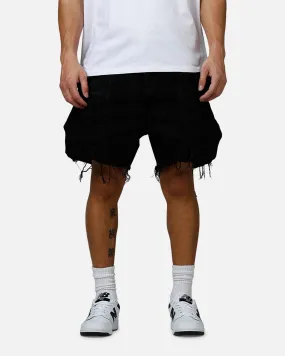 MNML Roughed Pocket Cargo Shorts Black