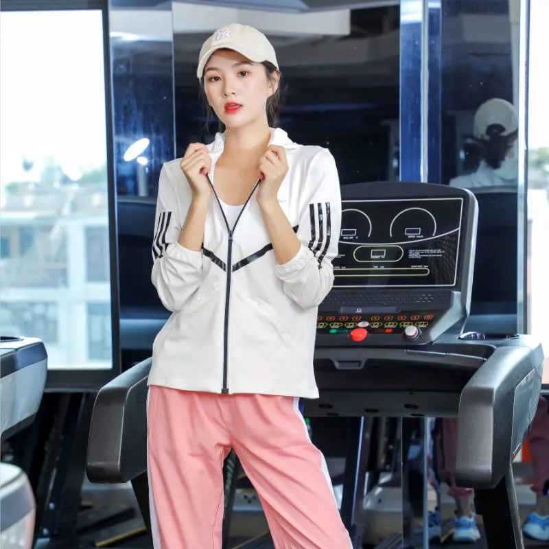 Moisture Wicking Hoodie Hooded Workout Clothes Long Sleeve Loose Sports Outer