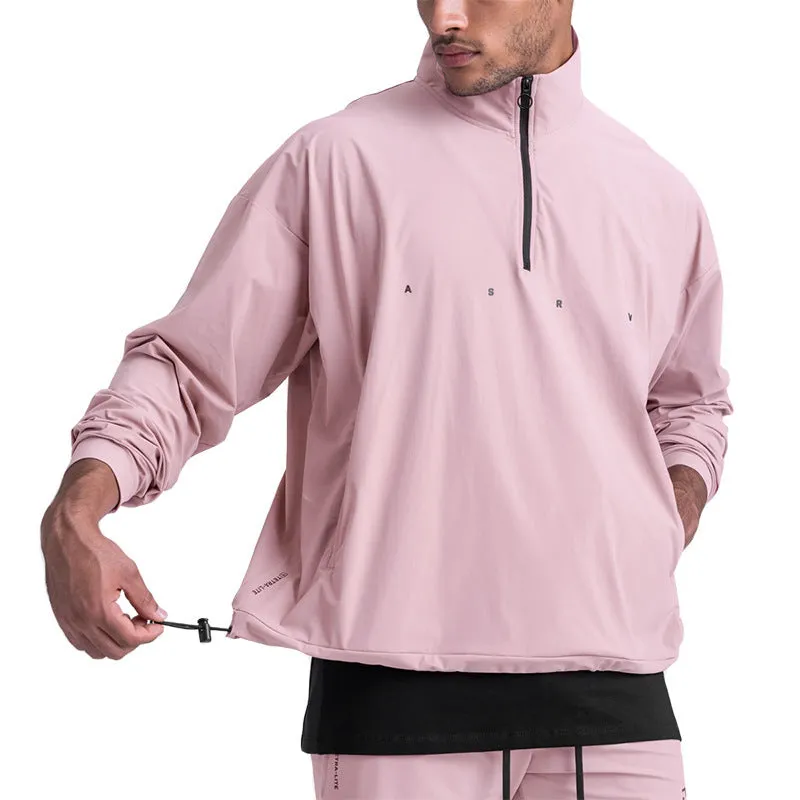 Moisture Wicking Hoodie Turtleneck Drop Shoulder