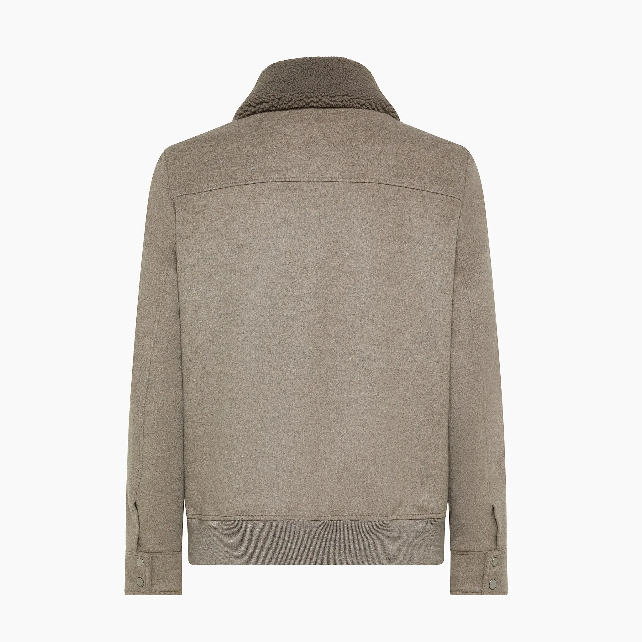 NADAL Bomber in Wool and Cashmere with Shearling Collar