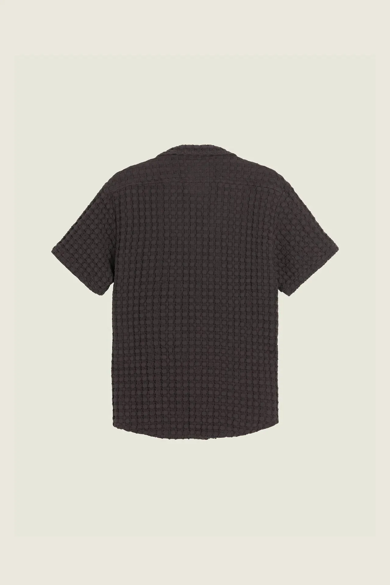 Nearly Black Cuba Waffle Shirt