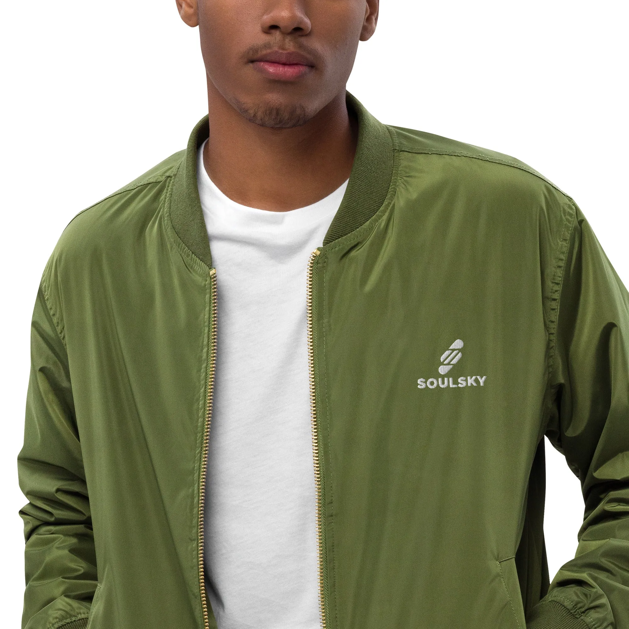 NEVER LOSE HOPE Premium Bomber Jacket - Army Green