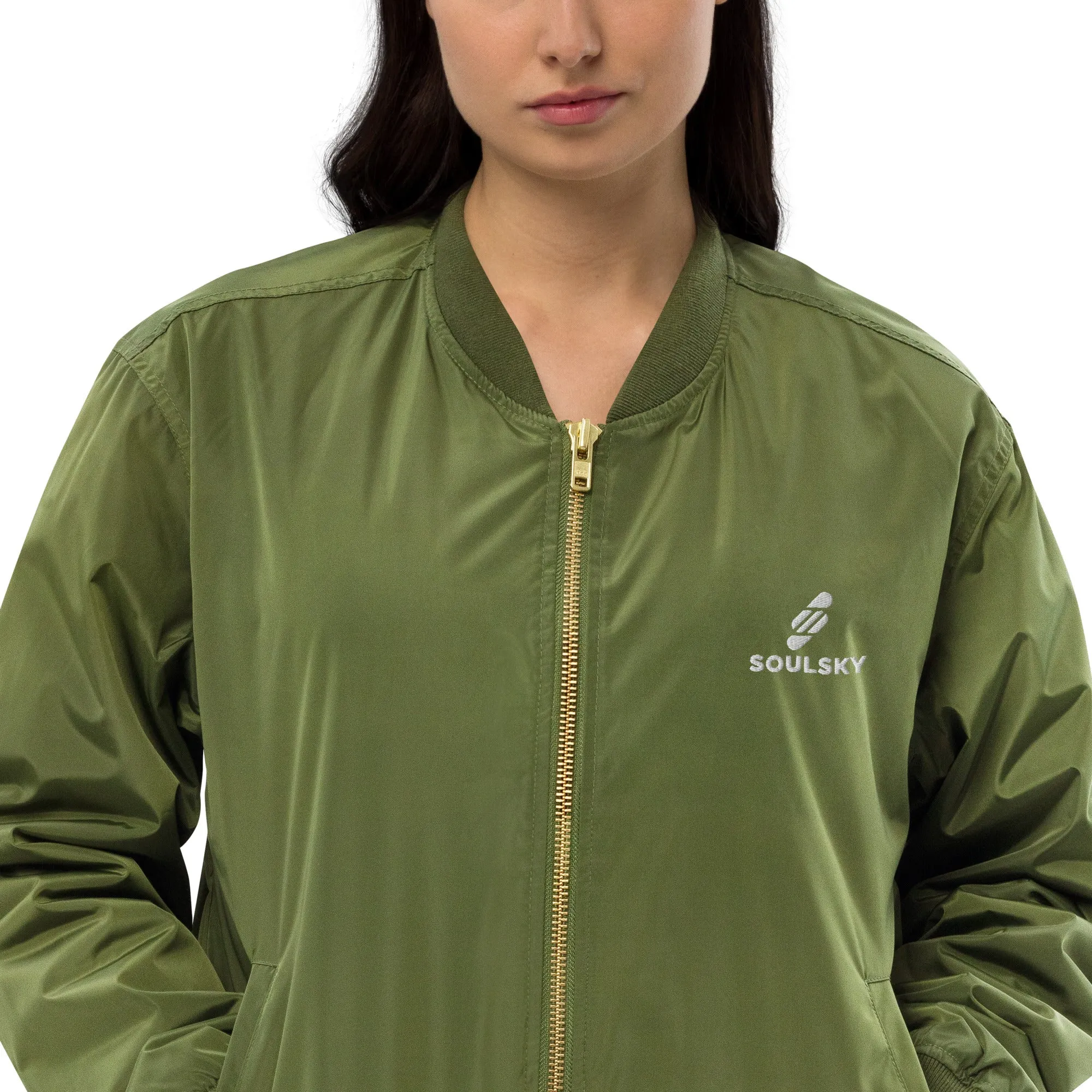 NEVER LOSE HOPE Premium Bomber Jacket - Army Green