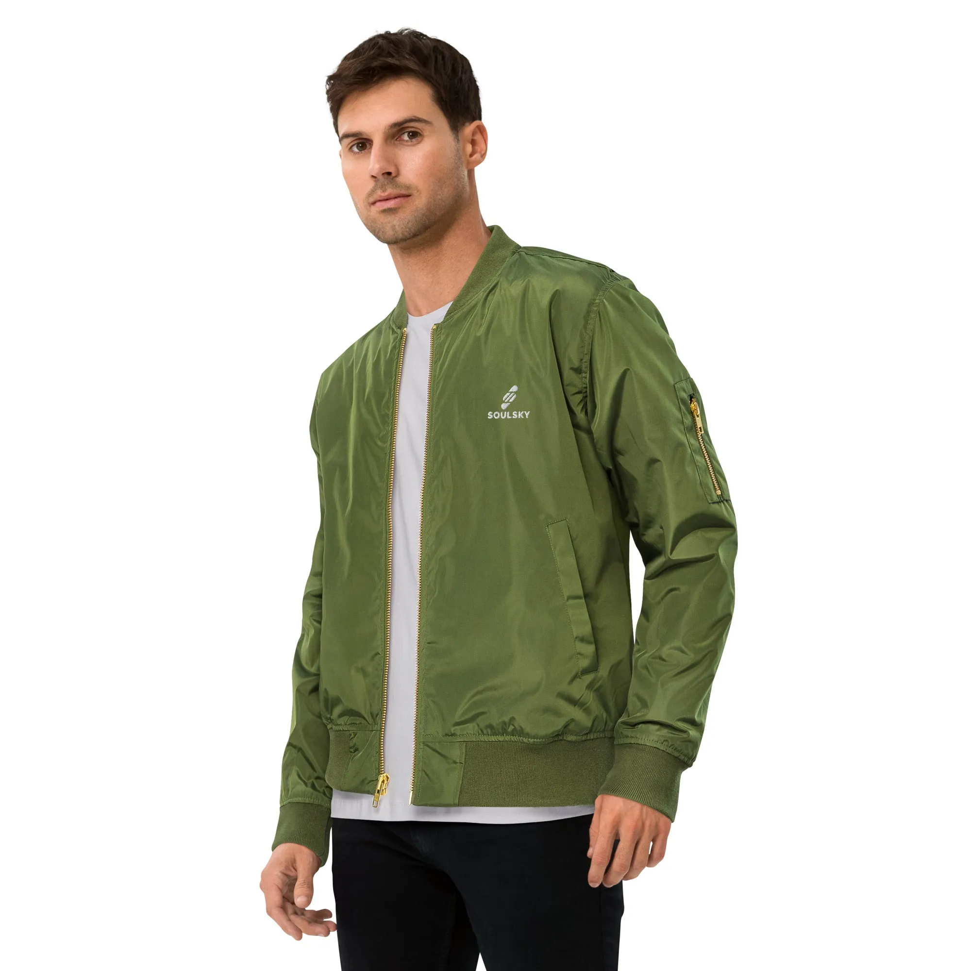 NEVER LOSE HOPE Premium Bomber Jacket - Army Green