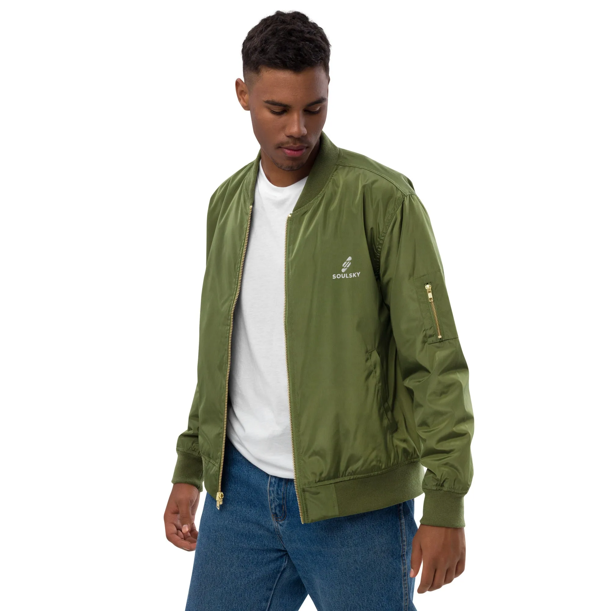 NEVER LOSE HOPE Premium Bomber Jacket - Army Green
