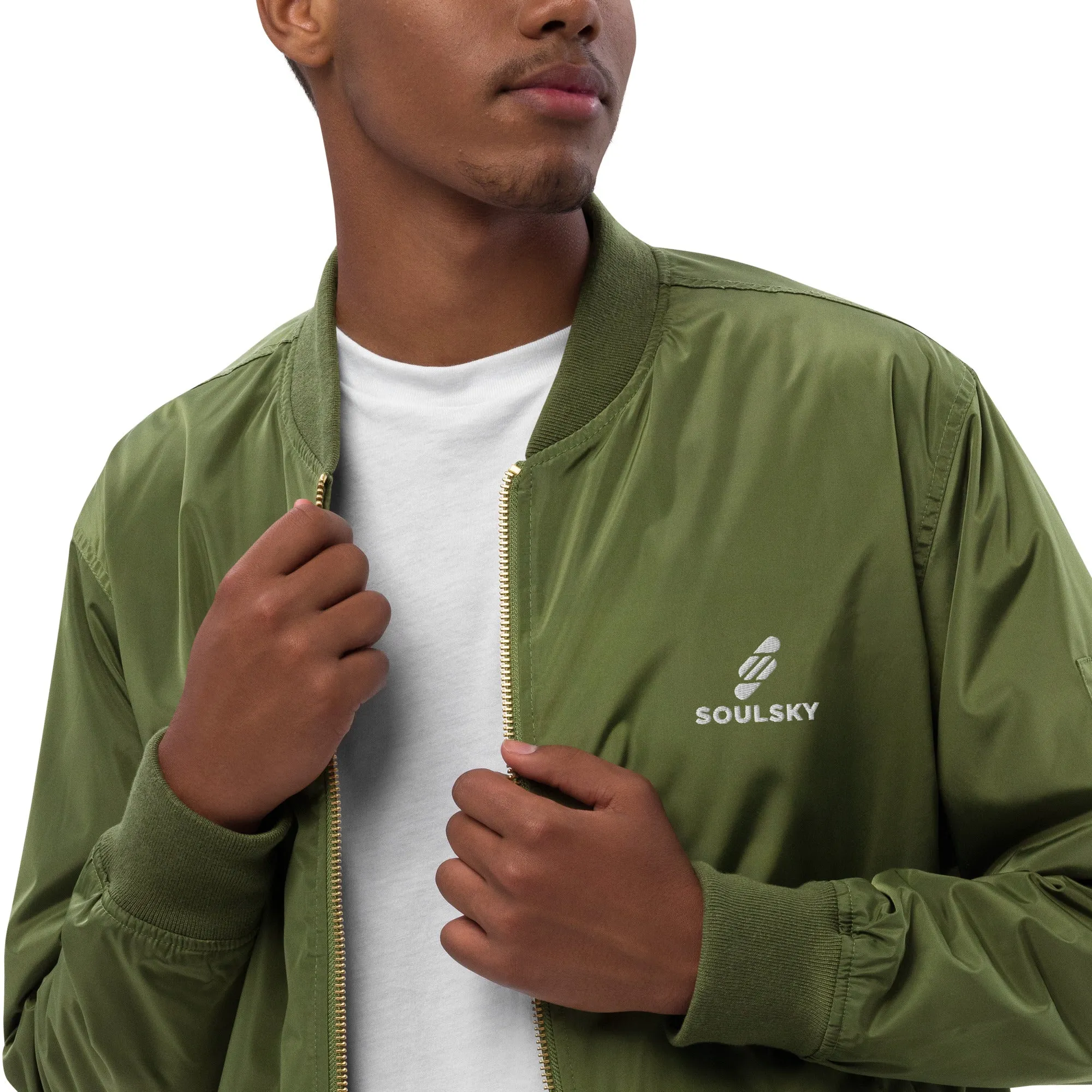 NEVER LOSE HOPE Premium Bomber Jacket - Army Green