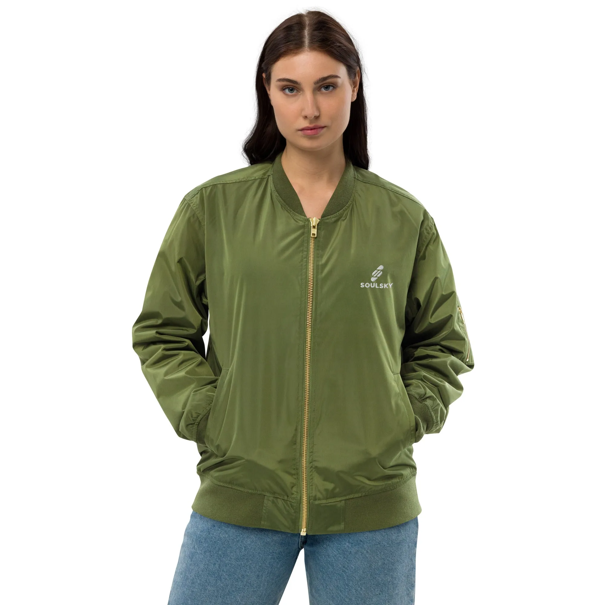 NEVER LOSE HOPE Premium Bomber Jacket - Army Green