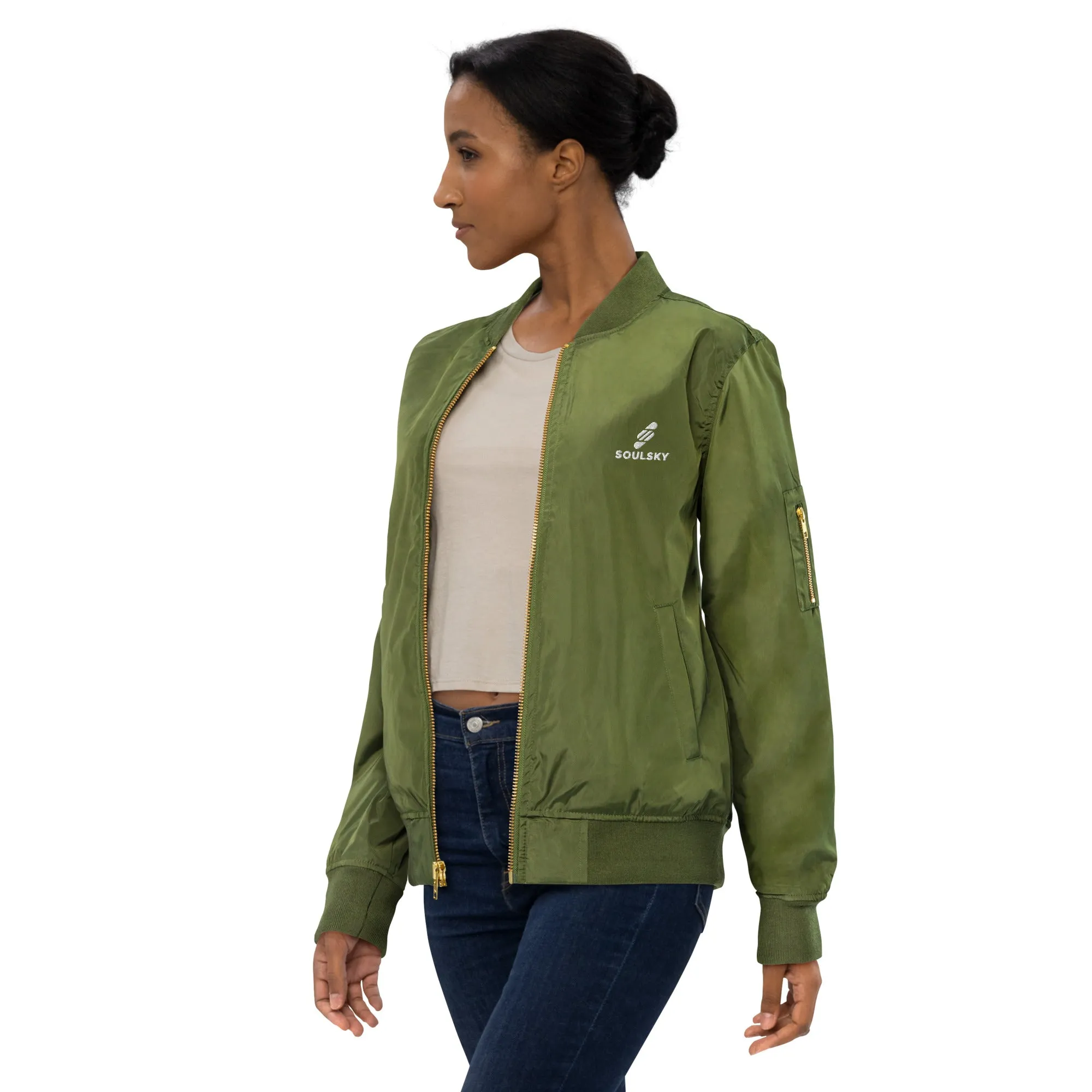 NEVER LOSE HOPE Premium Bomber Jacket - Army Green