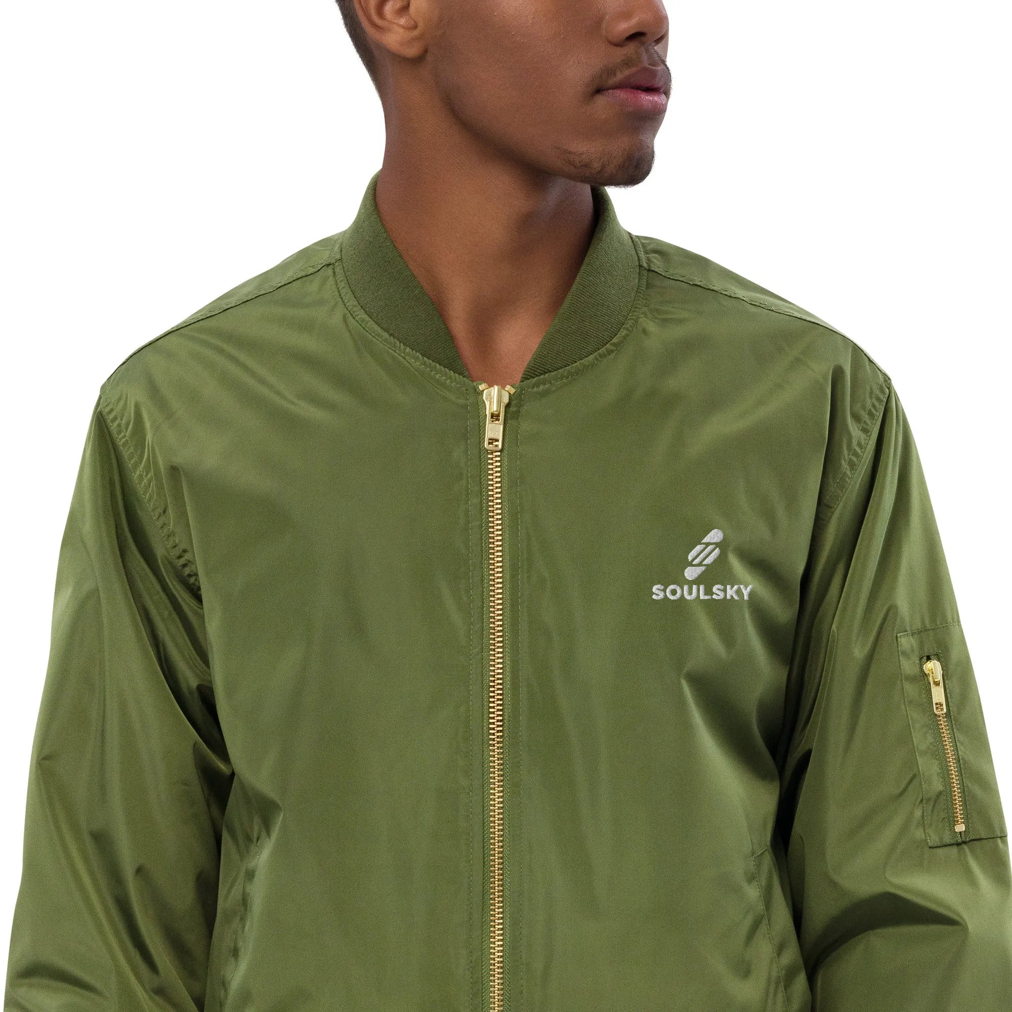 NEVER LOSE HOPE Premium Bomber Jacket - Army Green
