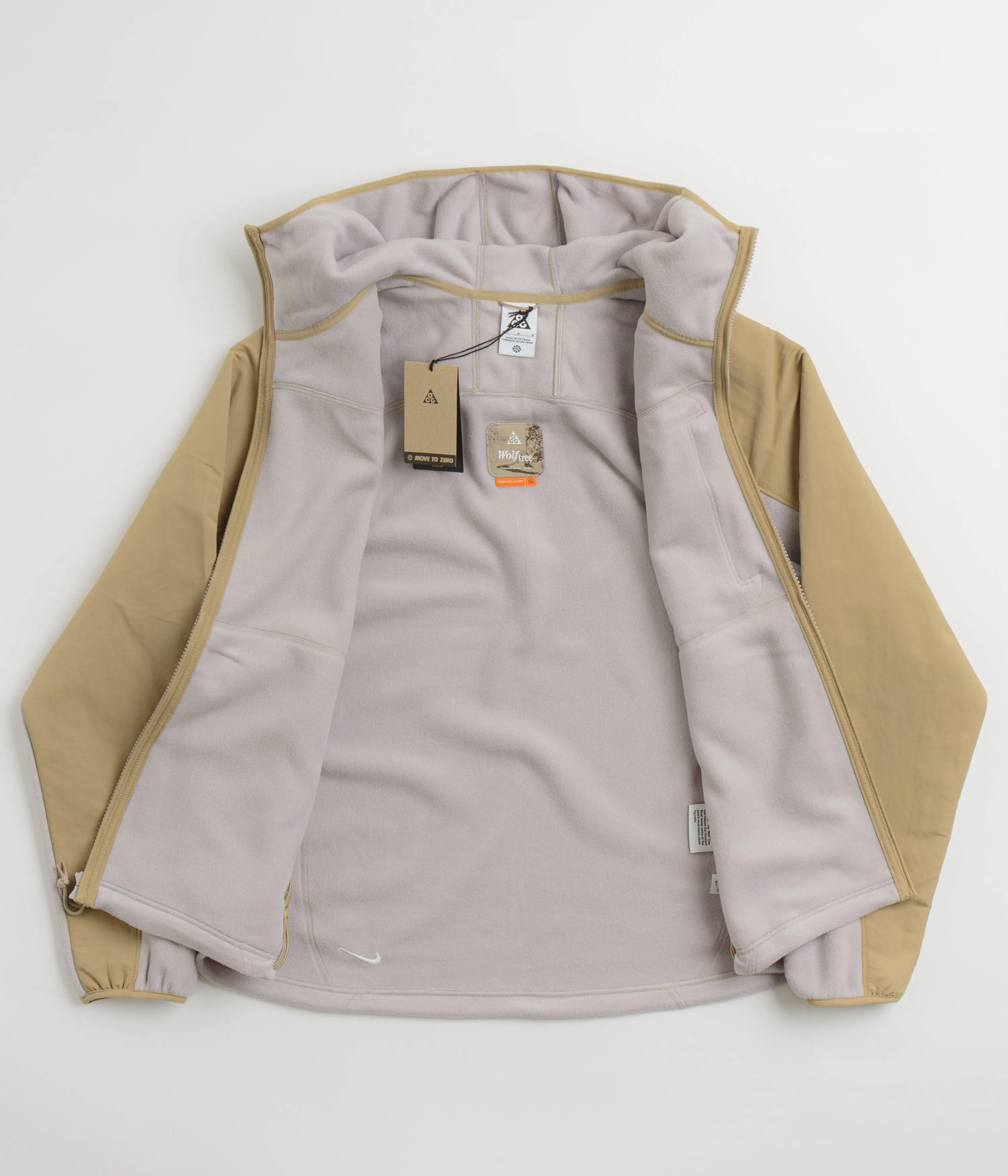 Nike ACG Wolf Tree Plus Full Zip Hoodie - Parachute Beige / College Grey / Summit White