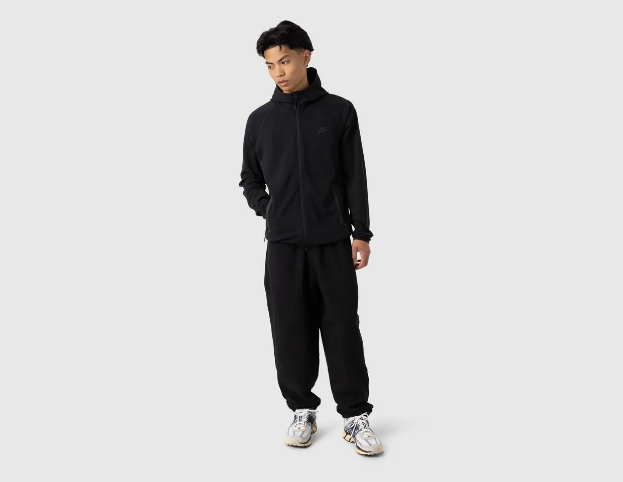 Nike Tech Lightweight Knit Full-Zip Hoodie Black / Black