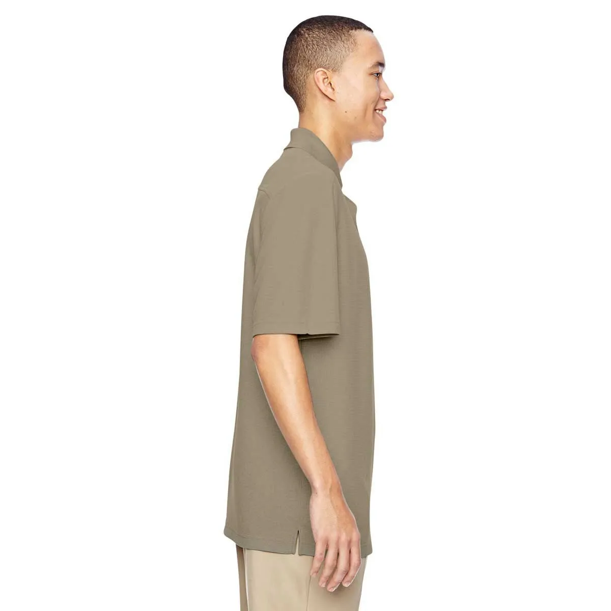 North End Men's Stone Excursion Nomad Performance Waffle Polo