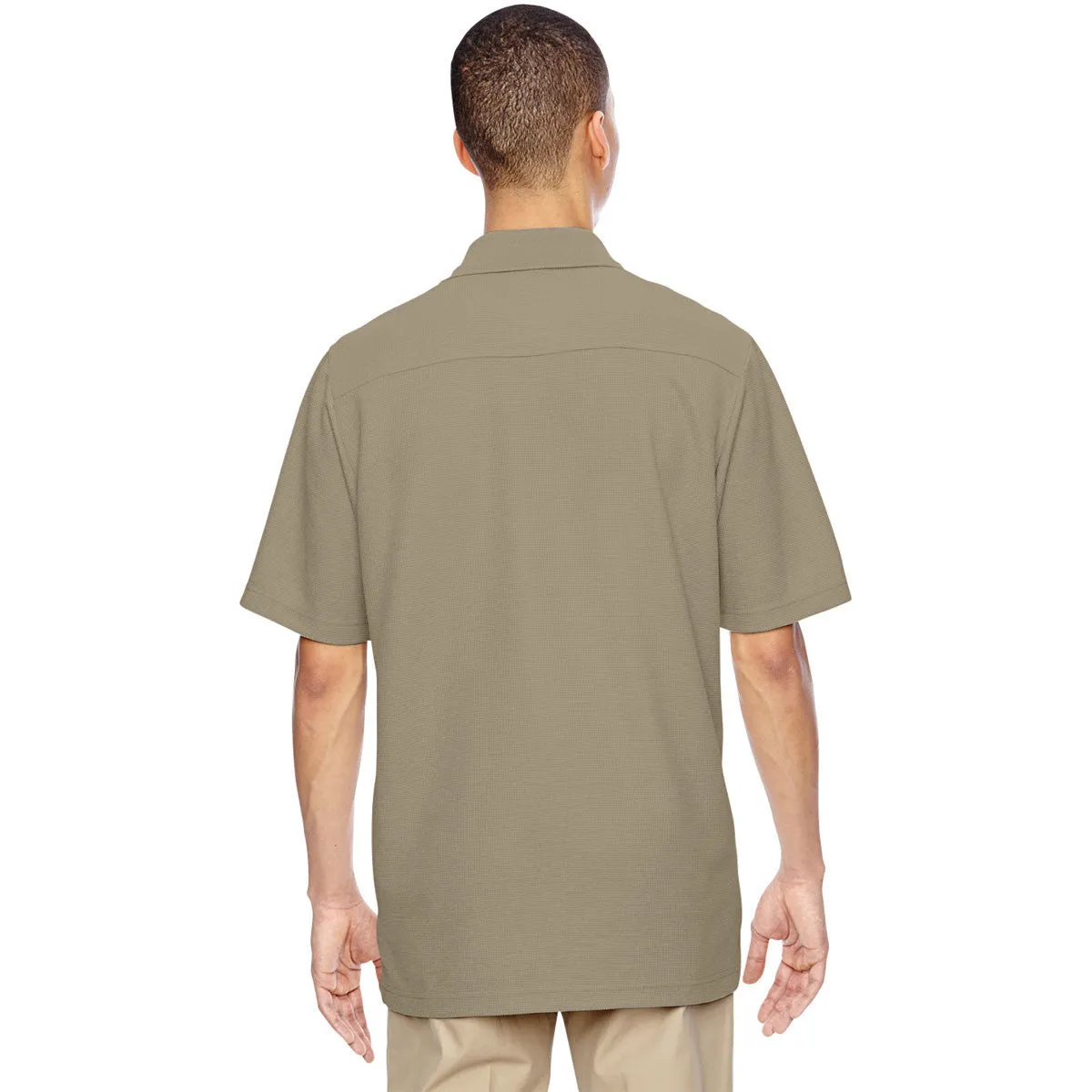 North End Men's Stone Excursion Nomad Performance Waffle Polo