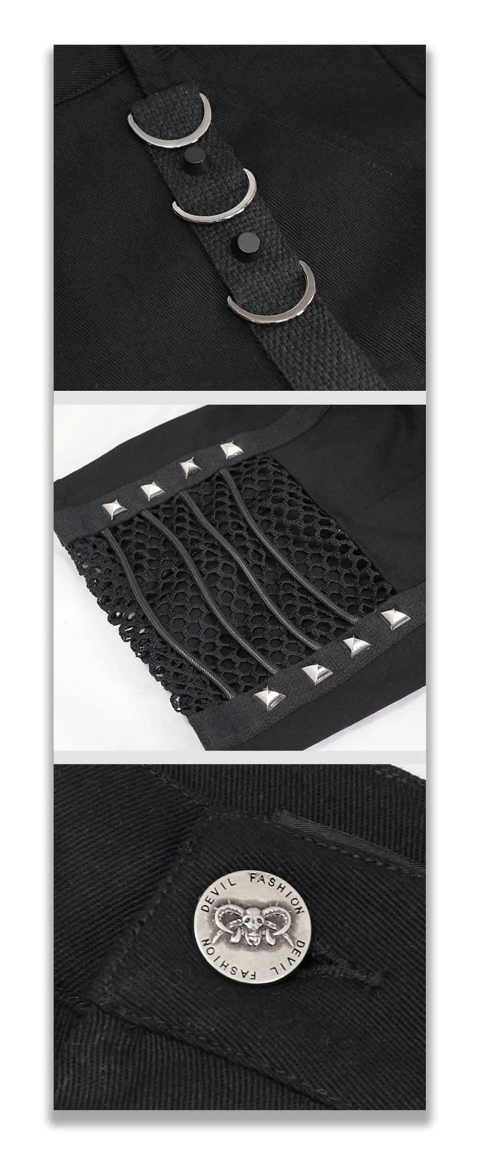'Not So Dense' Punk Distressed Cargo Shorts