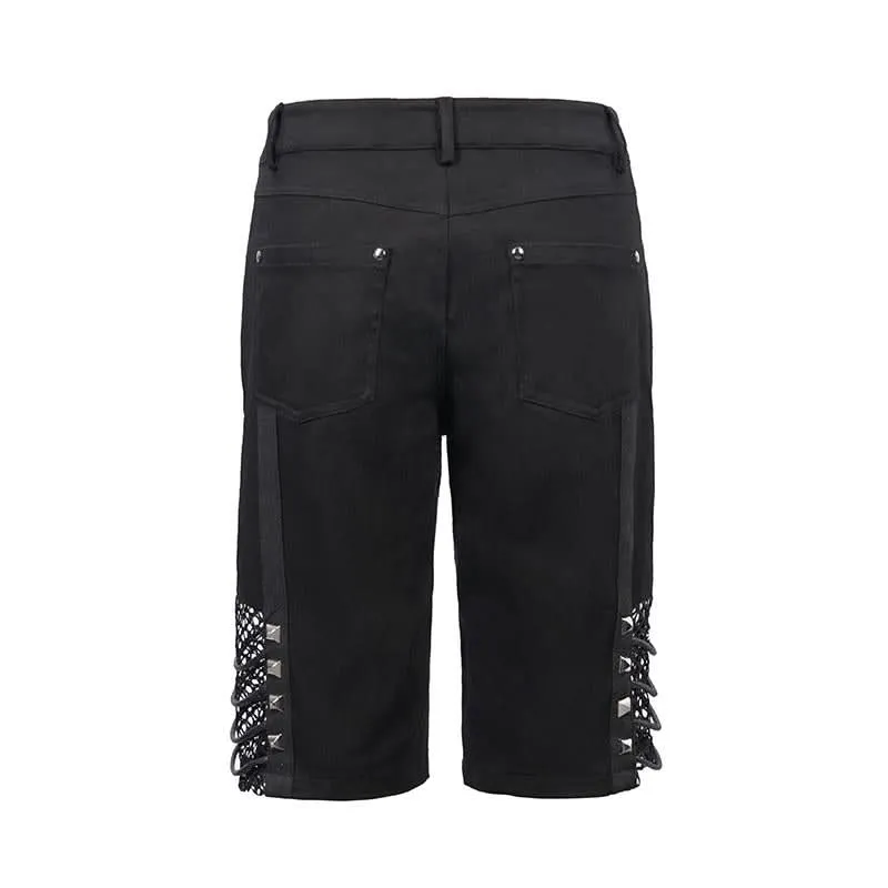 'Not So Dense' Punk Distressed Cargo Shorts