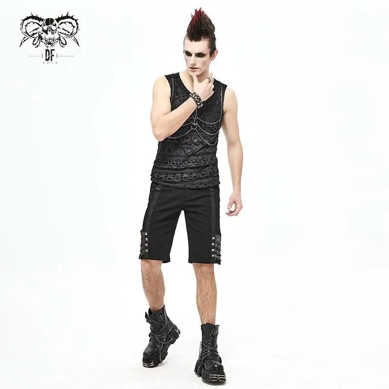 'Not So Dense' Punk Distressed Cargo Shorts