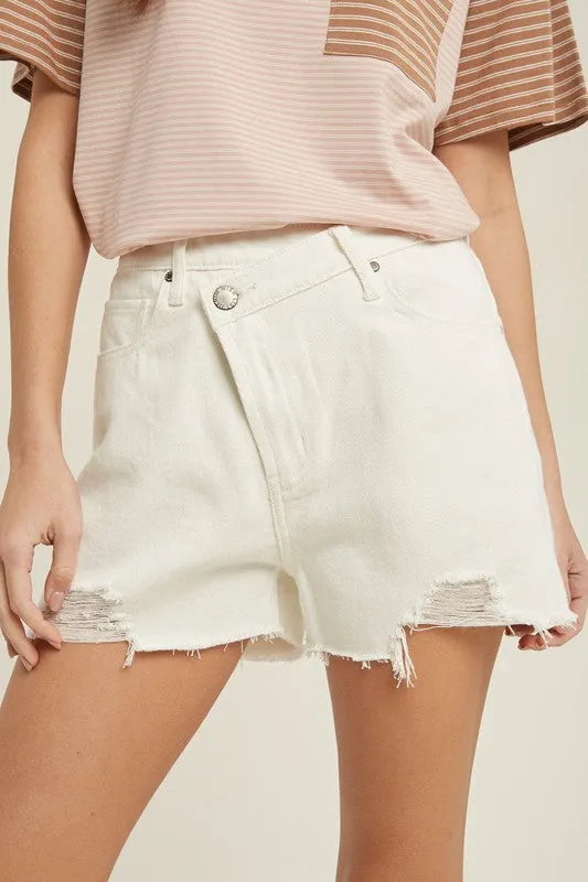 Overlap Distressed Shorts.