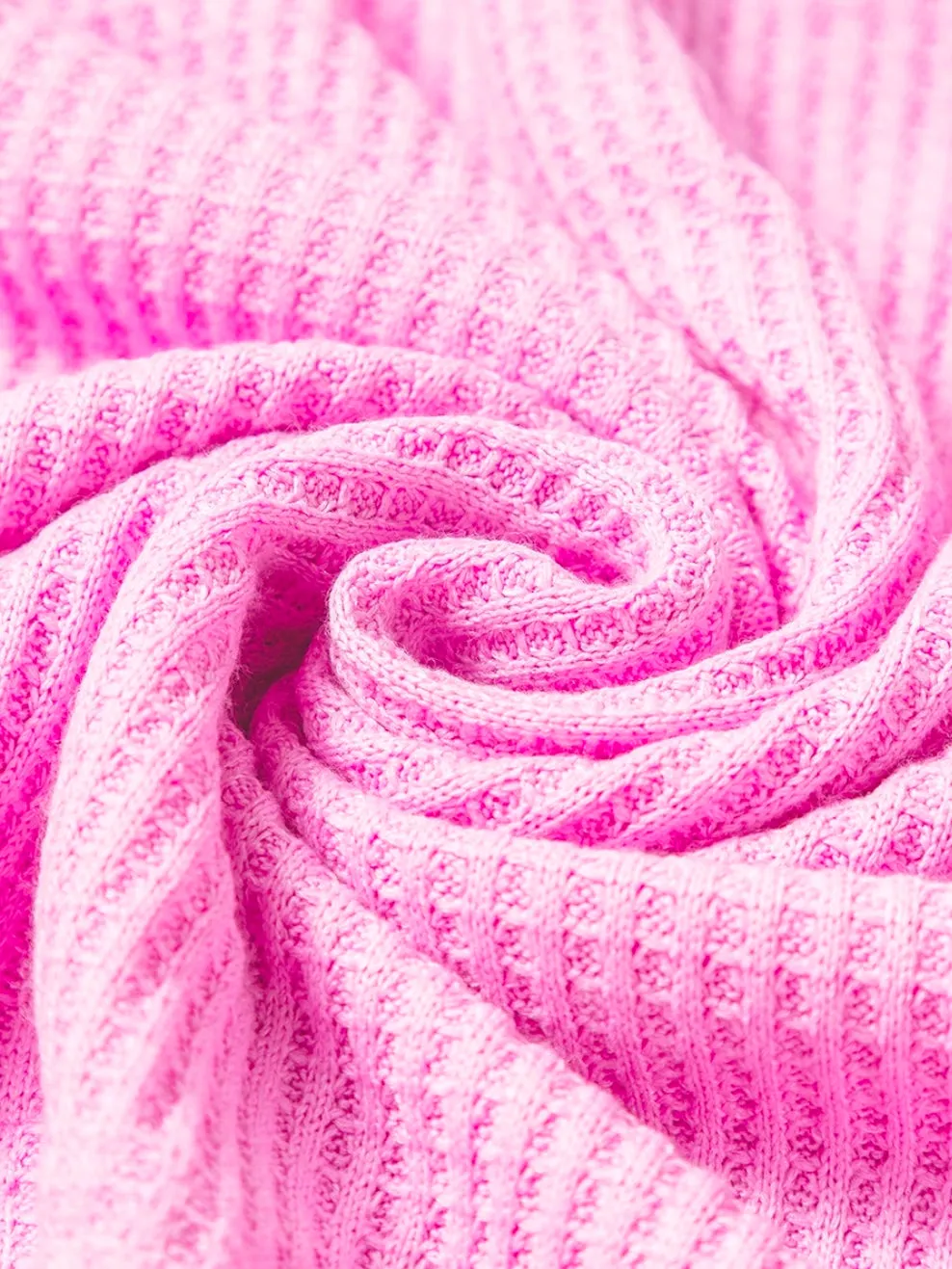 Pink Bliss Waffle Knit Top