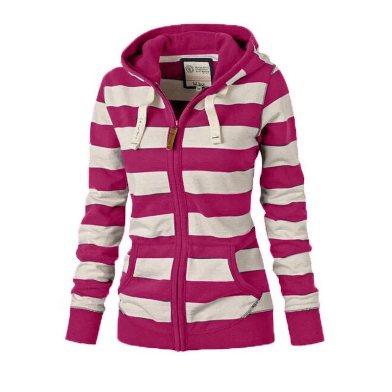 Pocket Long Sleeve Zippered Hoodie