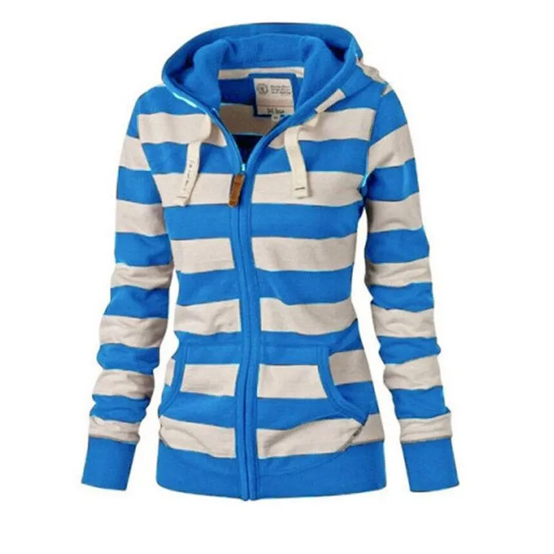 Pocket Long Sleeve Zippered Hoodie