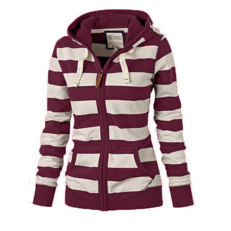 Pocket Long Sleeve Zippered Hoodie
