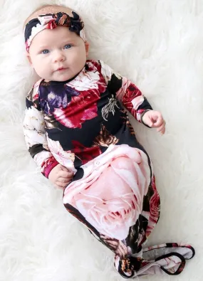 Posh Peanut Zoey Floral Knotted Gown
