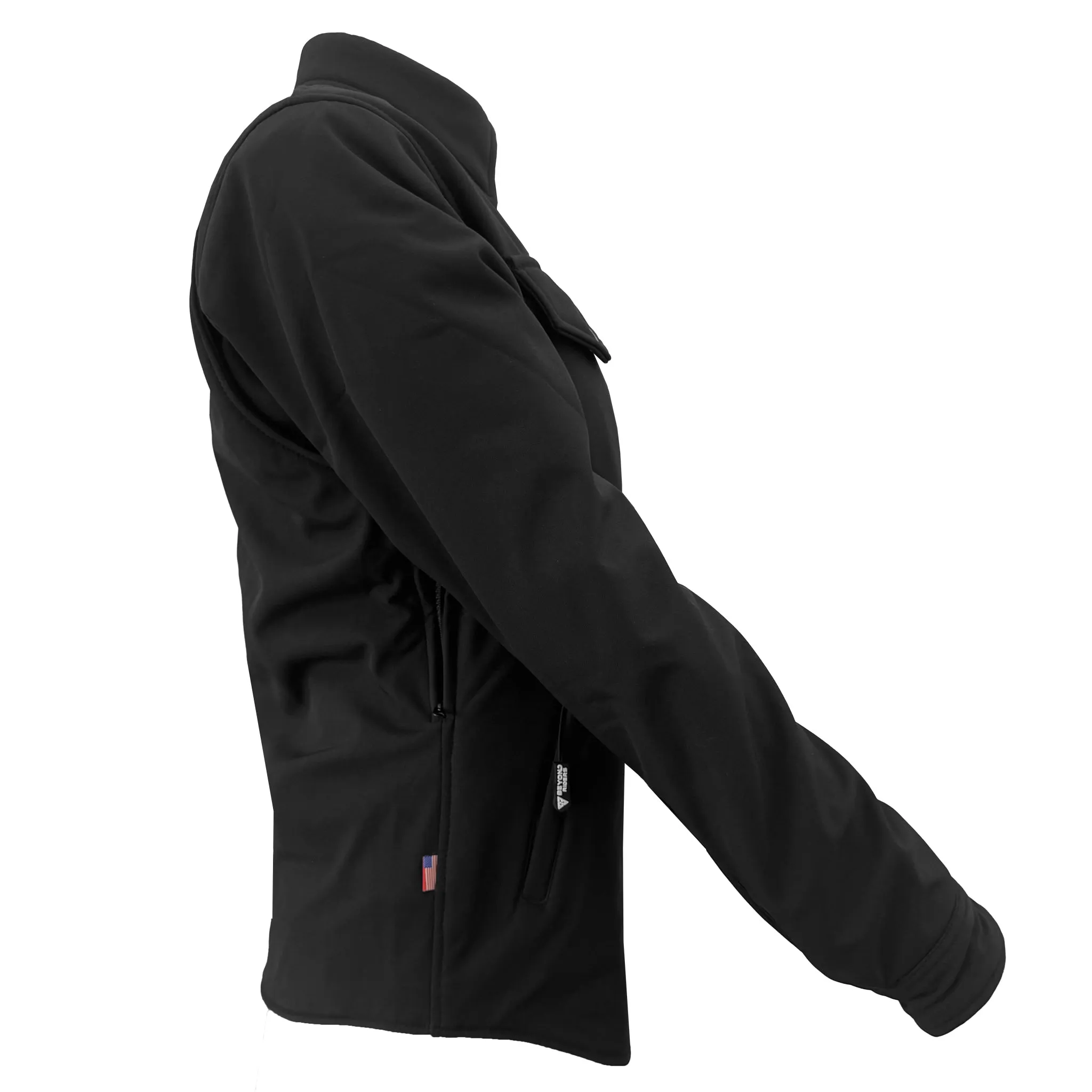 Protective SoftShell Winter Jacket for Women - Black Matte with Pads