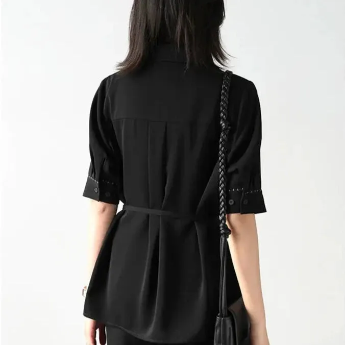 Rae Boxy Chiffon Shirt Blouse