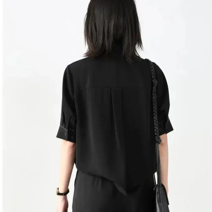 Rae Boxy Chiffon Shirt Blouse