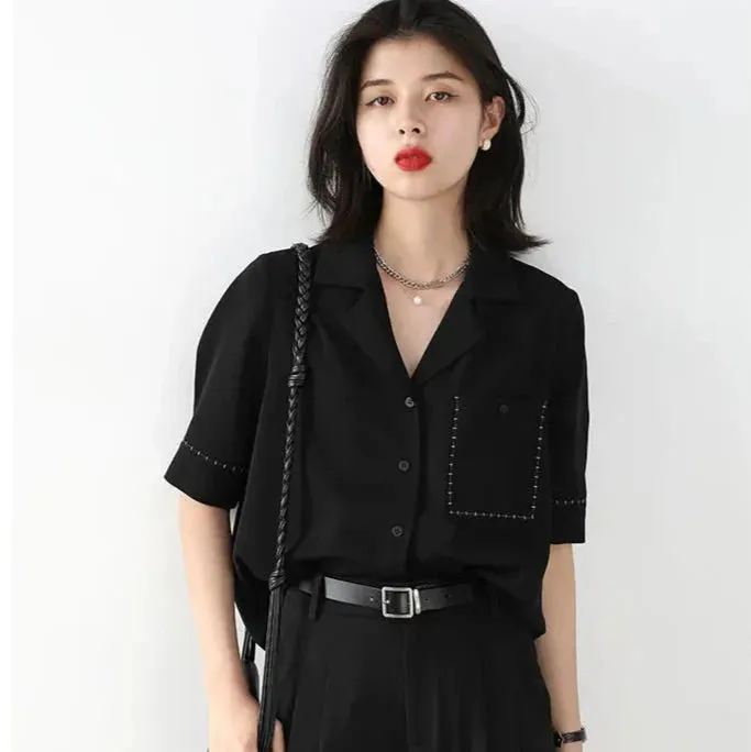 Rae Boxy Chiffon Shirt Blouse