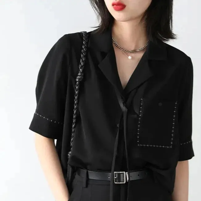 Rae Boxy Chiffon Shirt Blouse