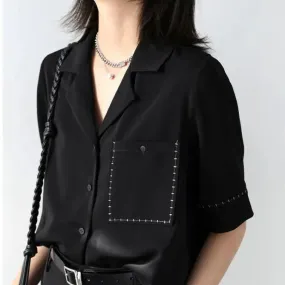 Rae Boxy Chiffon Shirt Blouse