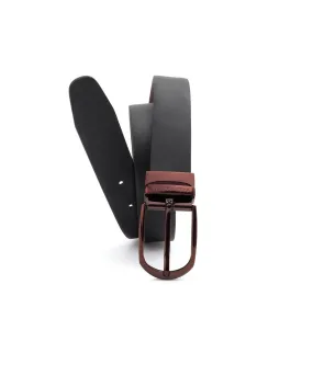 Rare Rabbit Men'S Grata Black Belt Leather