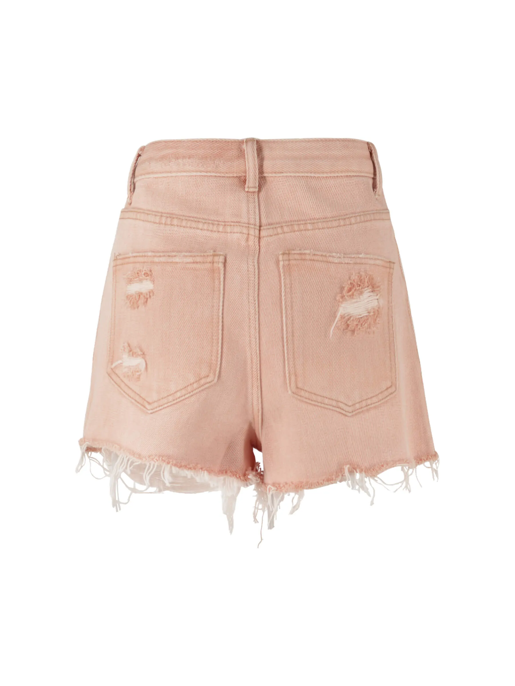 Raw Edge Distressed Mini Shorts