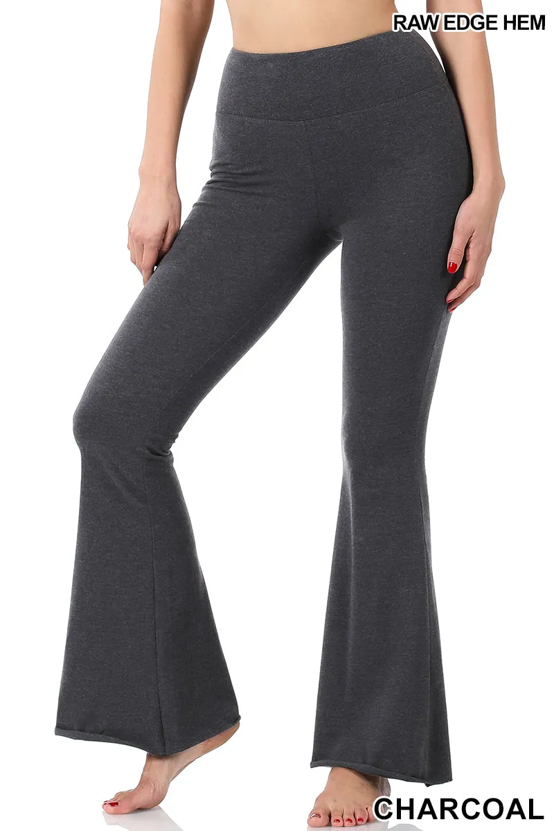 Raw Hem Yoga Pants in Charcoal (S-XL)