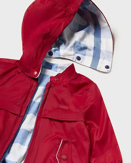 Red & Blue Plaid Reversible Baby Boys Windbreaker