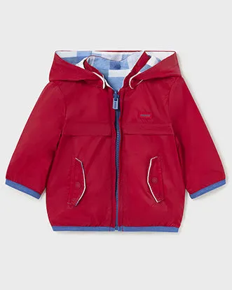 Red & Blue Plaid Reversible Baby Boys Windbreaker