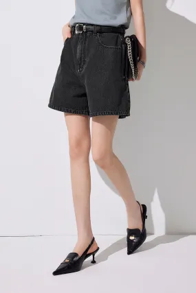 Retro Bermuda High Waisted Denim Shorts