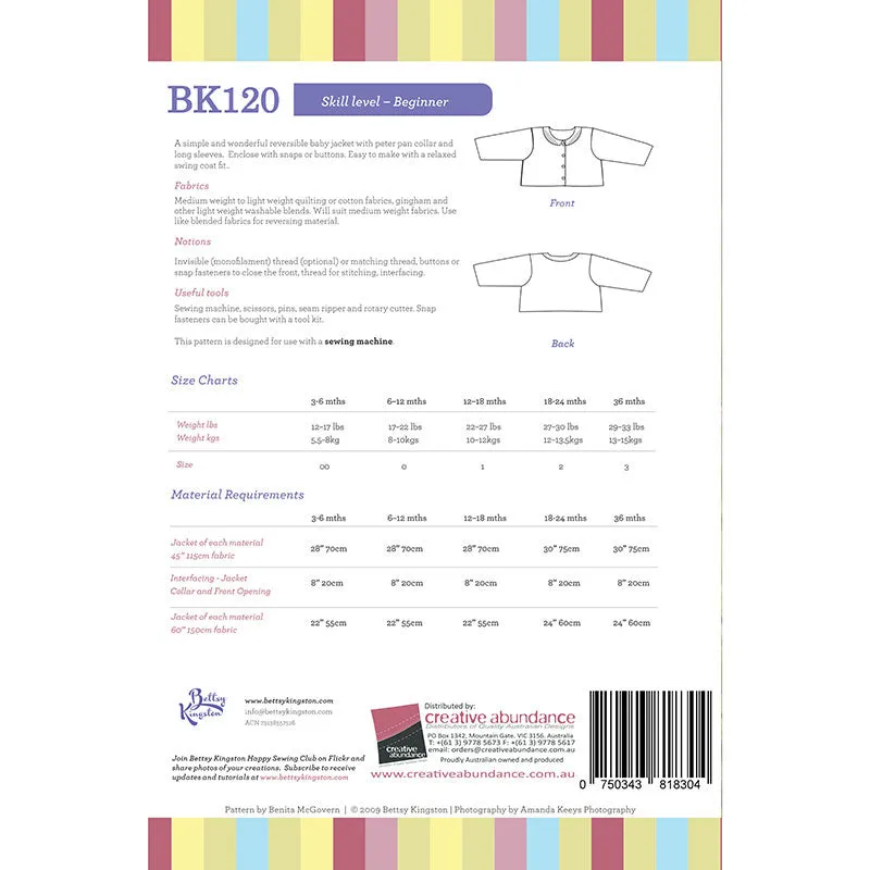 Reversible Baby Jacket Pattern