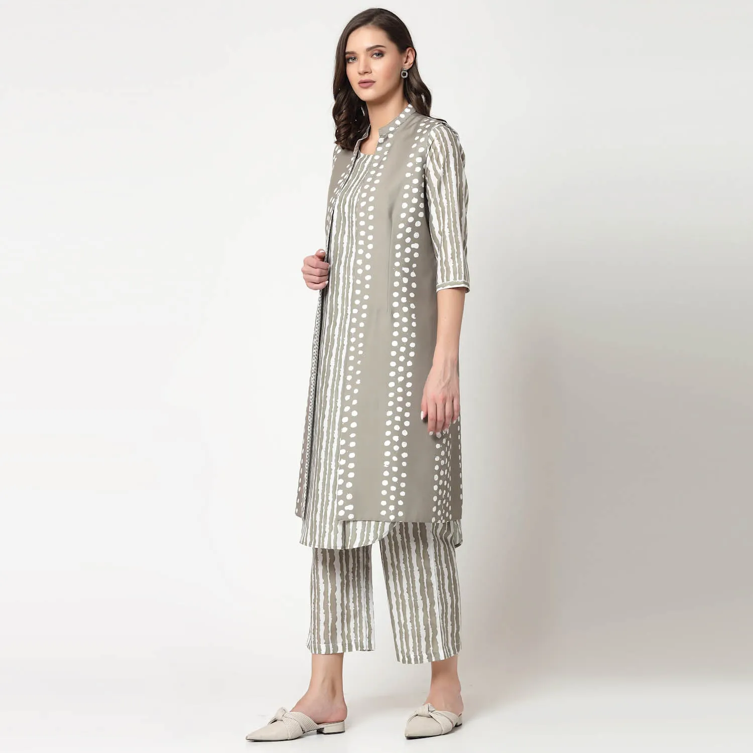 Reversible Olive Polka Jacket