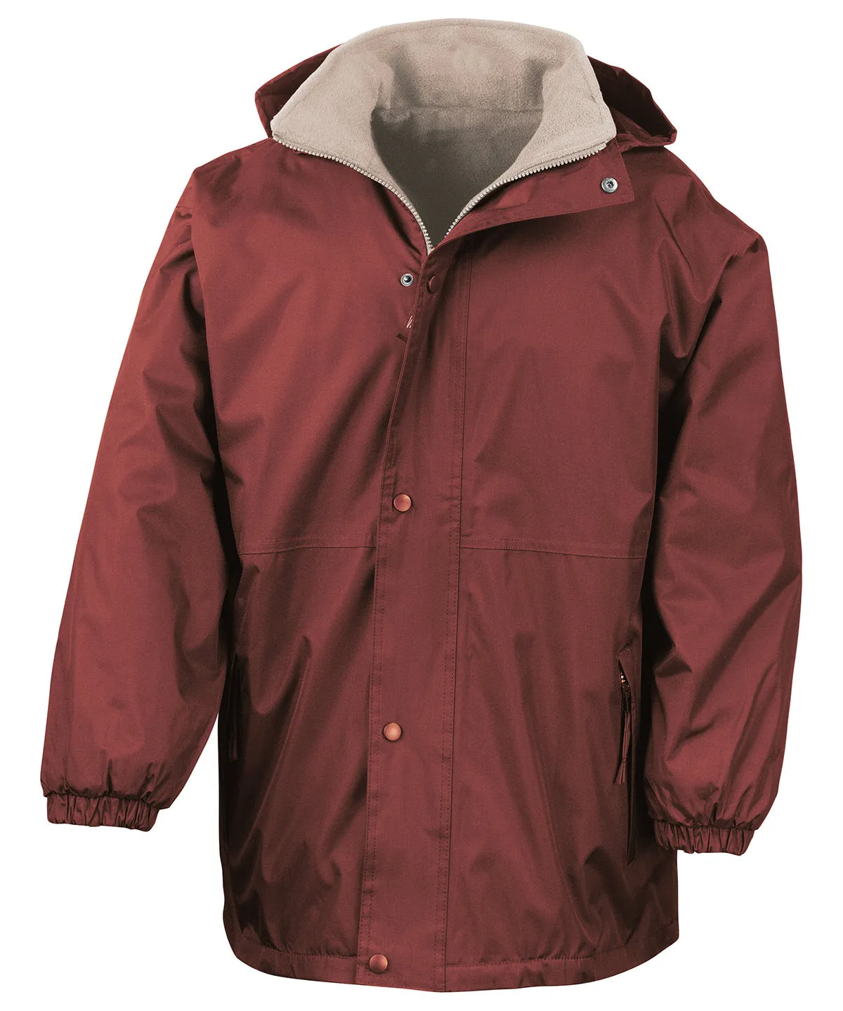 Reversible StormDri 4000 jacket | Burgundy/Camel
